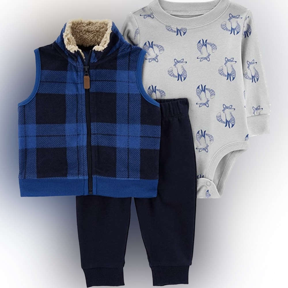Brand new CARTERS BABY BOY 3 PIECE OUTFIT SIZE 24 months. Smoke/pet free home